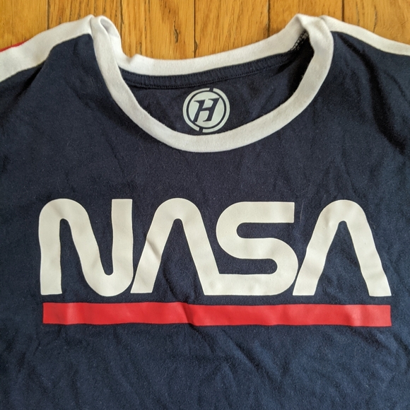 Retro Navy NASA Shirt Men's Size Medium - Picture 2 of 4